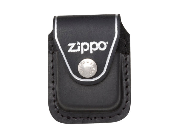 Zippo Lighter - Zebrawood and Black Leather