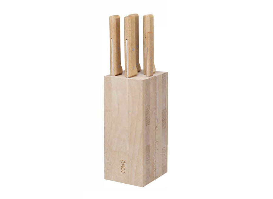 Opinel Parallèle 5pc Meat Knife Block Set