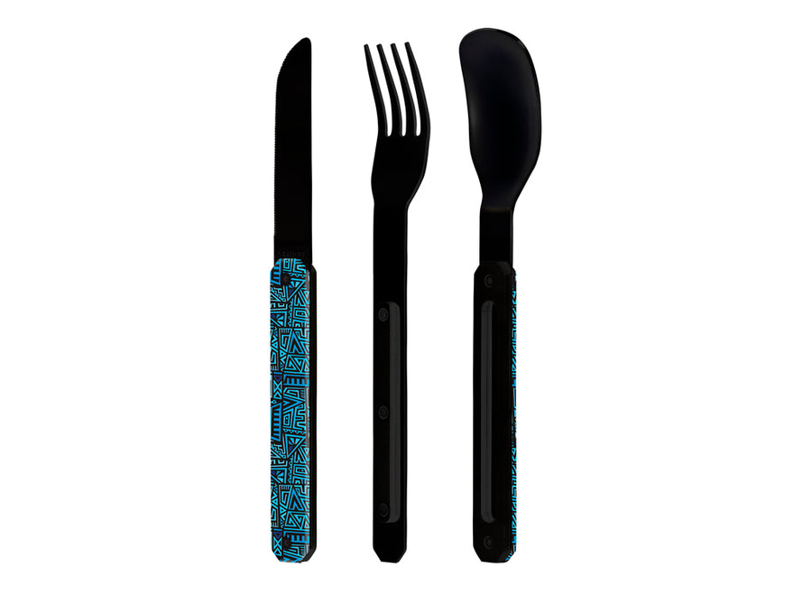 Akinod Straight Magnetic Cutlery (Black Mirror Finish)