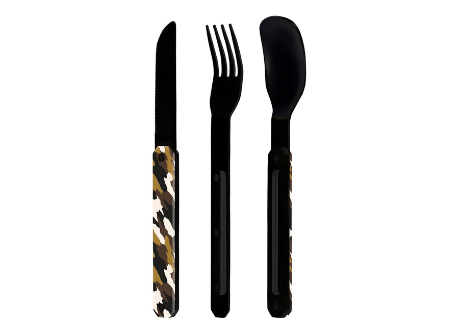 Akinod Straight Magnetic Cutlery (Black Mirror Finish)