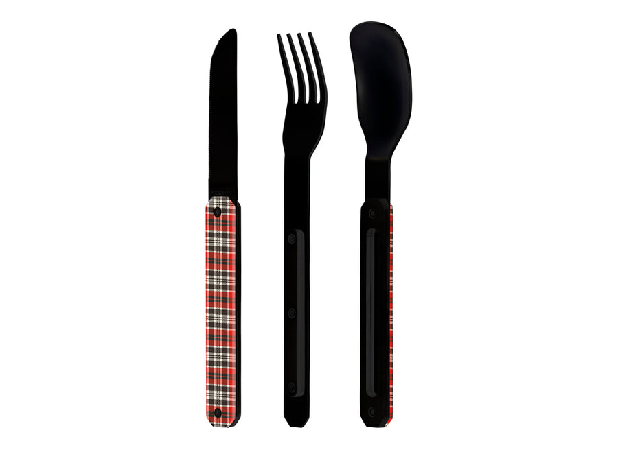 Akinod Straight Magnetic Cutlery (Black Mirror Finish)