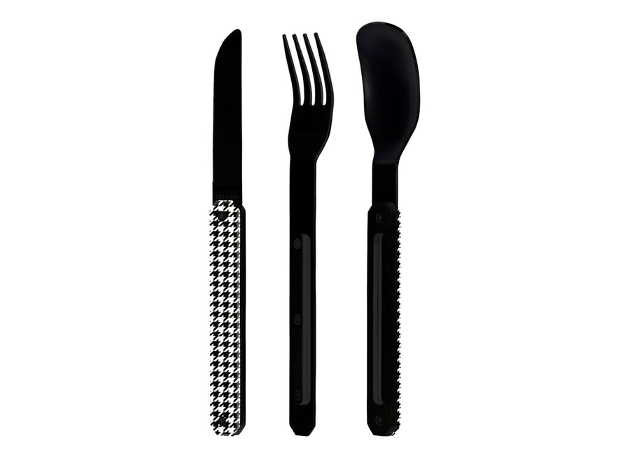 Akinod Straight Magnetic Cutlery (Black Mirror Finish)