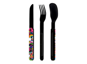 Akinod Straight Magnetic Cutlery (Black Mirror Finish)